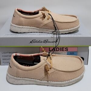 Eddie Bauer Ladies Easy Slip On Canvas‎ Loafer Shoes